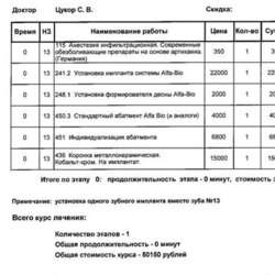 Расчет стоимости